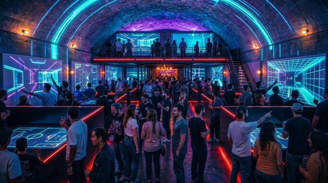The Arena tech-infused competitive socialising space at OFF-GRID